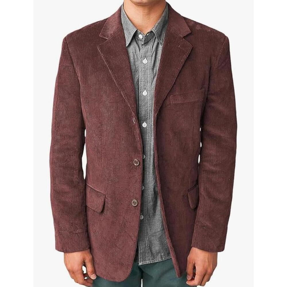 Men's Corduroy Blazer - Rich Brown